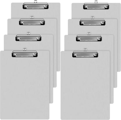 Epakh 8 Pieces Clipboard Bulks Metal Clipboard Aluminum Office Low Profile Clip Standard A4 Letter Size Metal Clip Board, Size 12.5 x 9 Inch