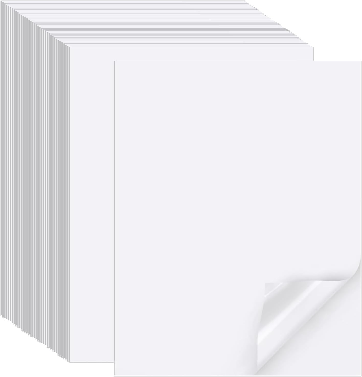 Printable Sticker Paper for Inkjet Printer, 40 Sheets 8.5"x11'' Matte Sticker Printer Paper Full Sheet Labels for Laser/Inkjet Printers, Letter Size
