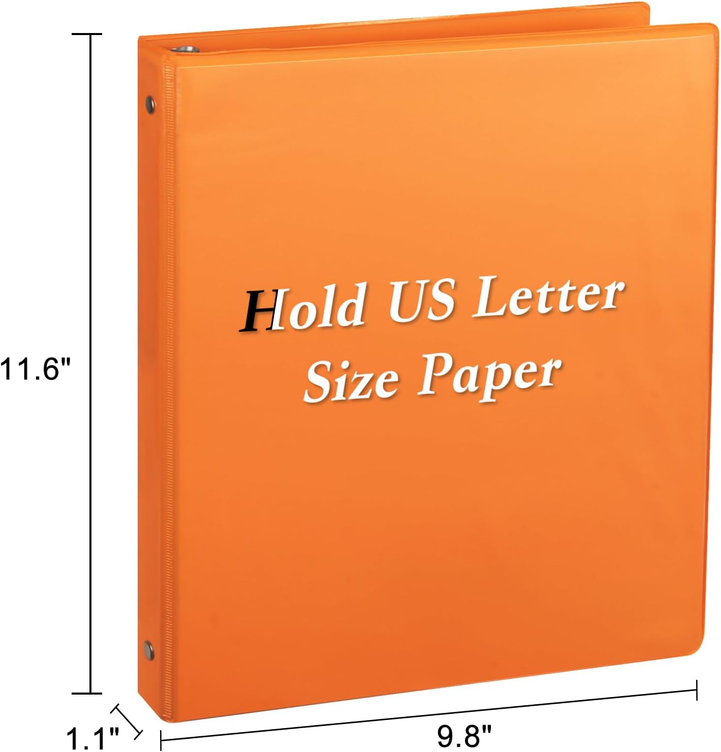 CIXILDTS 1-Inch Round Ring Binders, Standard 3 Ring Binder Fit Letter Size Paper, Presentation View Binders, 6 Packs, Assorted