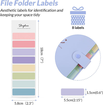 SKYDUE Letter A4 Paper Expanding File Folder Pockets Accordion Document Organizer (Purple)