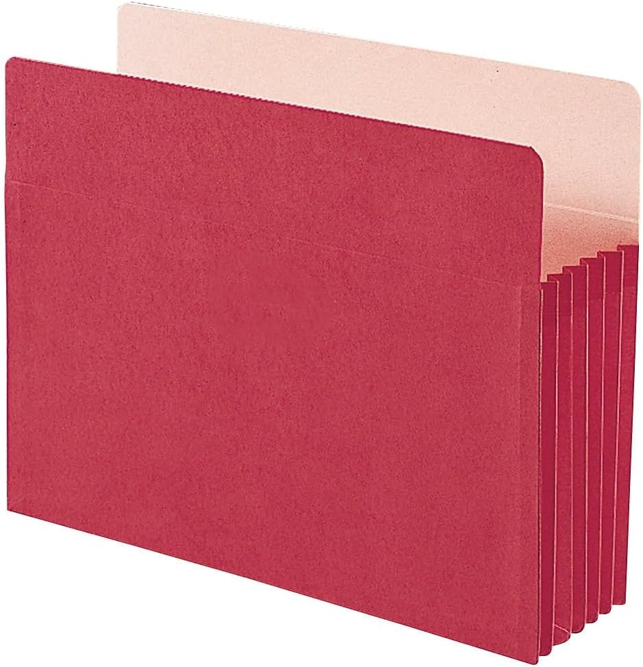 Smead File Pocket, Straight-Cut Tab, 5-1/4" Expansion, Letter Size, Green, 10 per Box (73236)