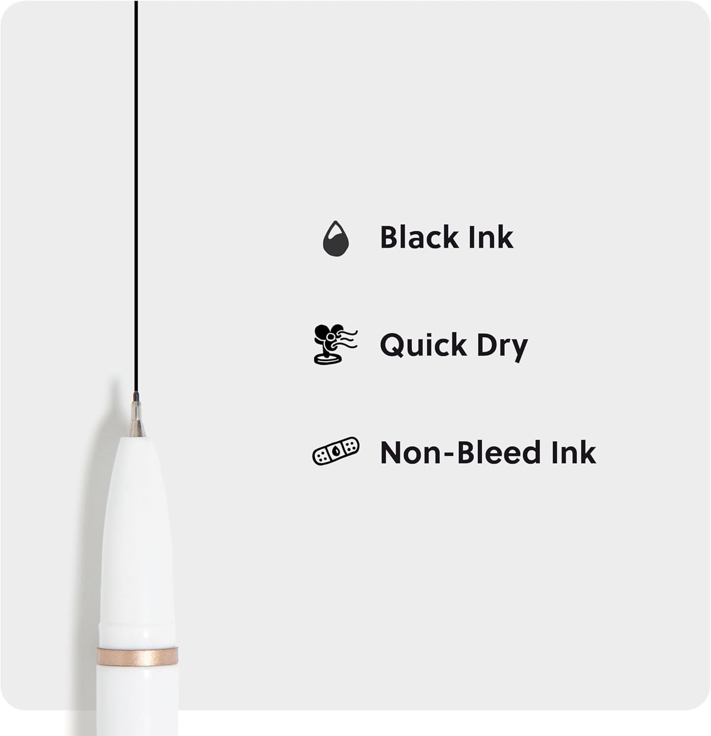 U Brands Catalina Felt Tip Pens, Set of 12, Stripes and Dots with Gold Details, Medium (0.7 mm) Point, Black Ink