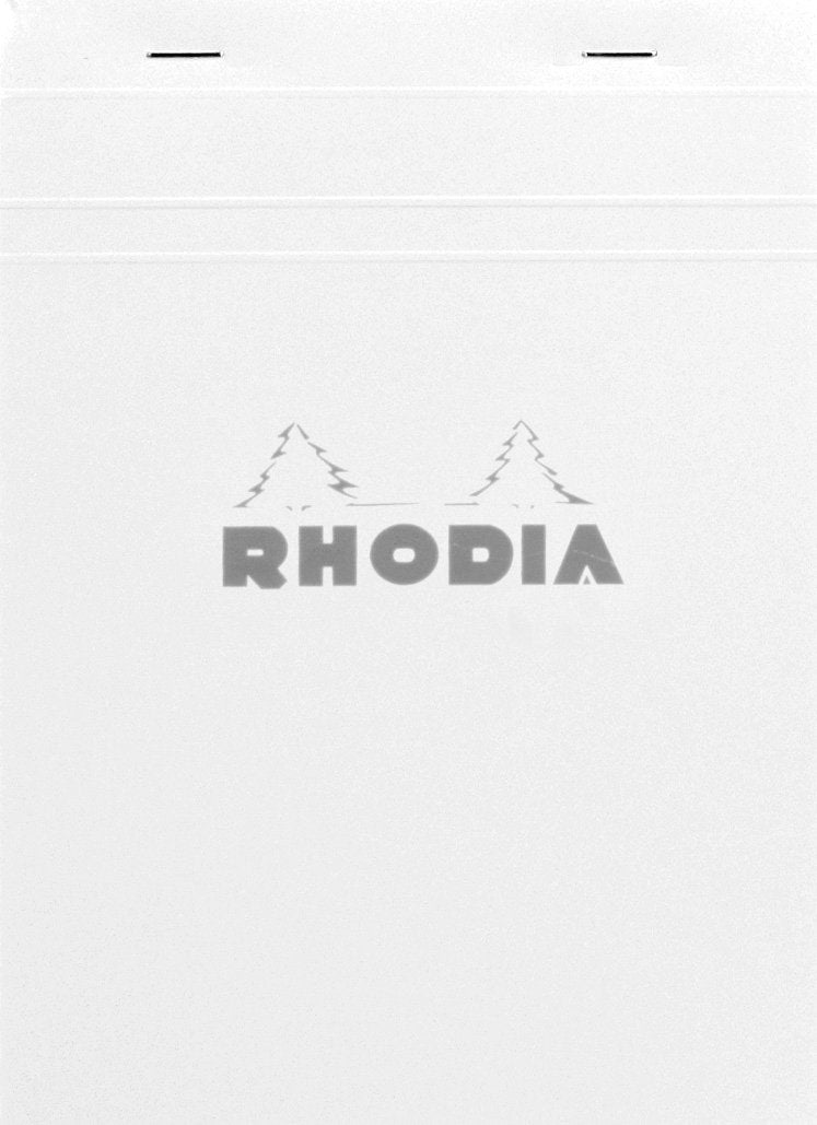 Rodia Rhodia cf12201 Notepad, No. 12 (3.3 x 4.7 inches (8.5 x 12 cm), 80 Sheets, Grid Ruled, Water Repellent Cover, Perforated, PEFC Certified, White