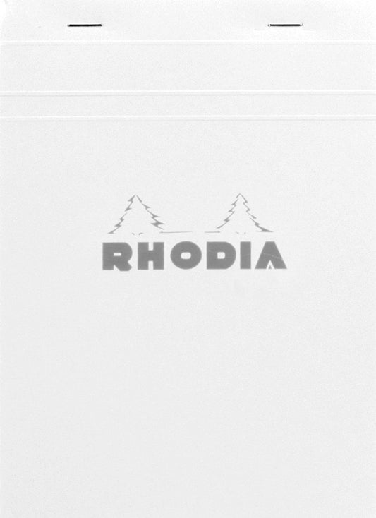 Rodia Rhodia cf12201 Notepad, No. 12 (3.3 x 4.7 inches (8.5 x 12 cm), 80 Sheets, Grid Ruled, Water Repellent Cover, Perforated, PEFC Certified, White