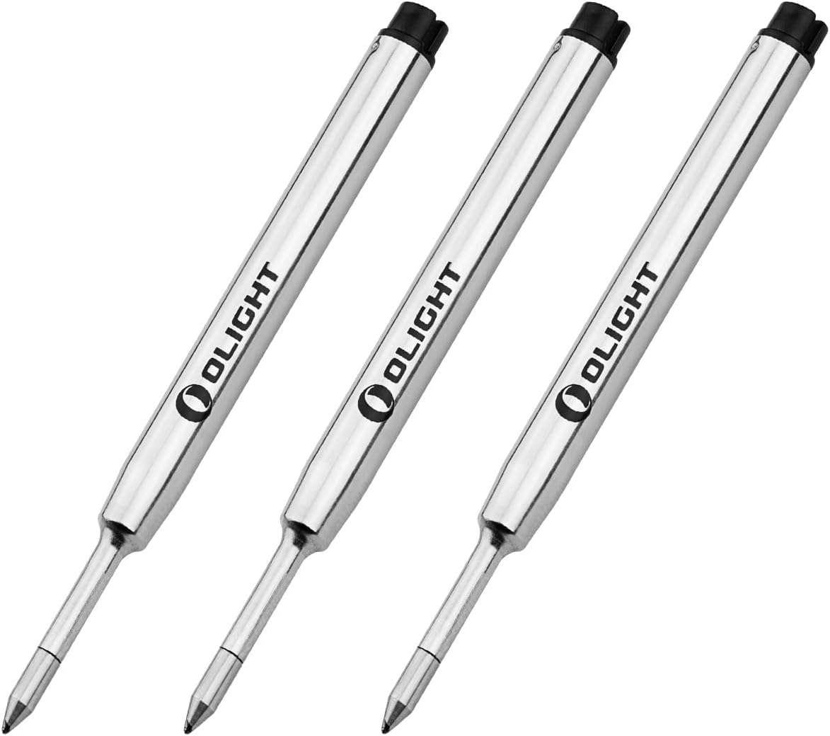 OLIGHT Gel Ink Refill Ballpoint Pen Refills, Fine Point 0.7mm Ink, Pack of 3, for O'pen 3/O'pen Glow Series