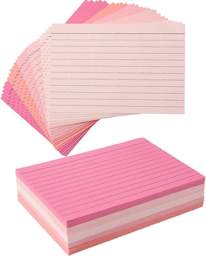 100 Sheets 3x5 Colored Ruled Note Cards Index Cards, 250 GSM Heavy Flashcards, 5 Brown