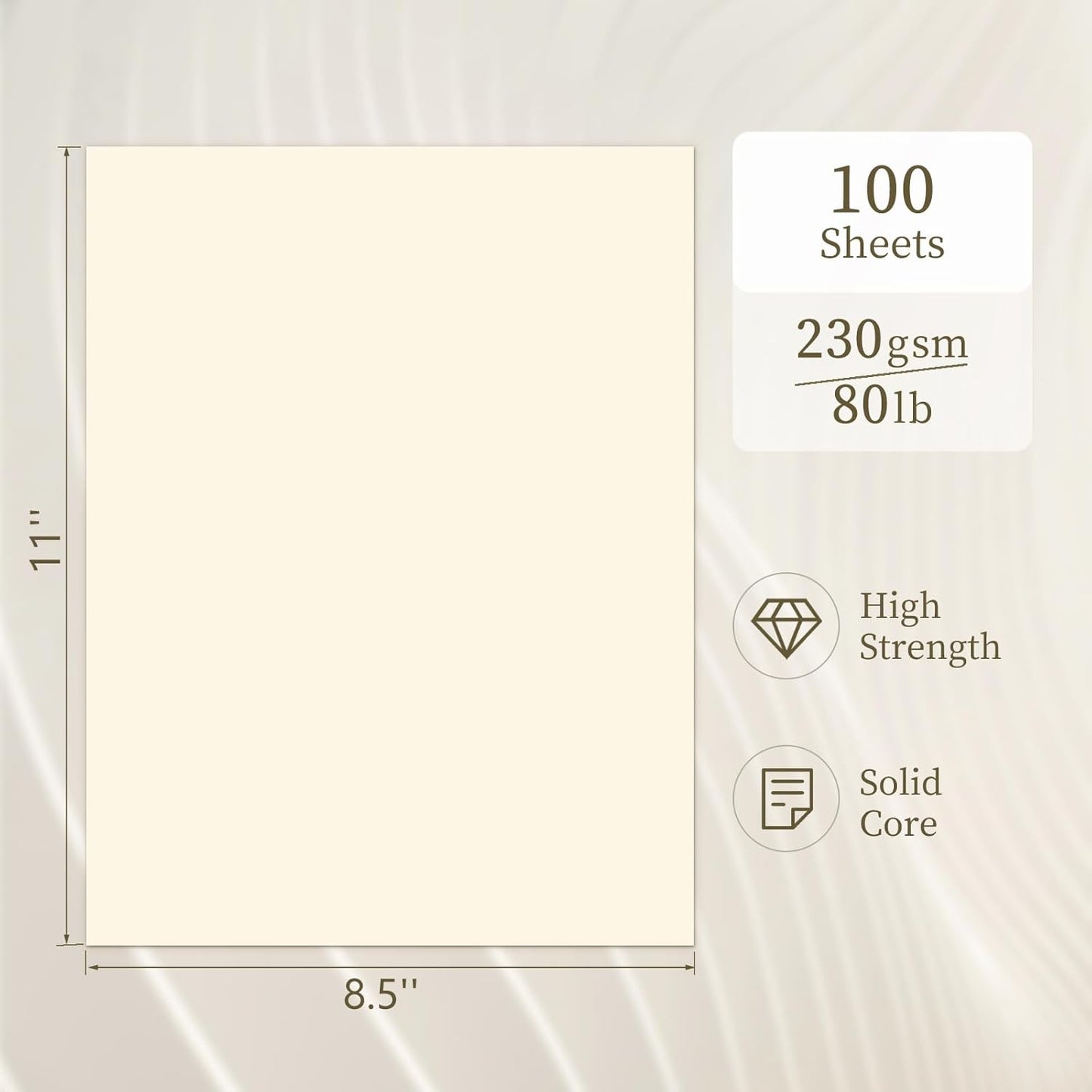 White Cardstock 8.5 x 11, White Cardstock Printer Paper 80lb 100 Sheets, GIGYES Copy Paper for Printer, Watercolor Drawing, Certificate, Invitations