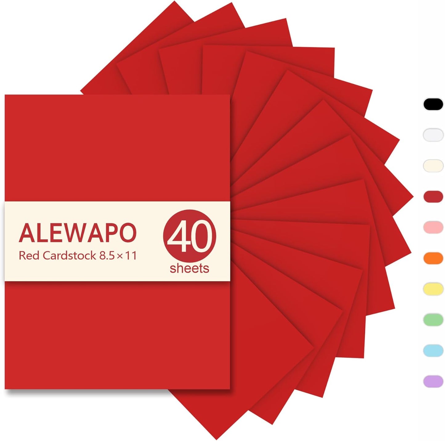 White Cardstock 8.5 x 11, 40 Sheets Card Stock, 75 LB/200 GSM Thick Copy Paper, Cardstock Printer Paper for School & Office Supplies, Art, Watercolo, Craft, Drawing, Invitations, Menus, DIY Cards