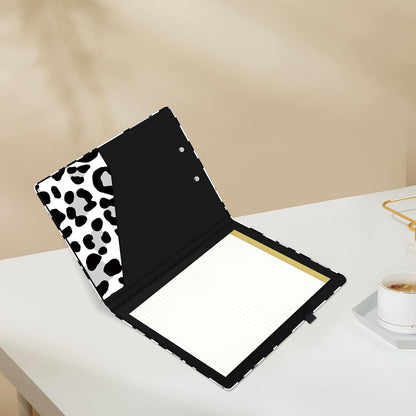 Hongri Clipboard Folio with Refillable Lined Notepad and Interior Storage Pocket for Students, Classroom, Office, Women, Man, Cute Custom Pattern, Size 12.8 x 9.2 in, Classic Flower