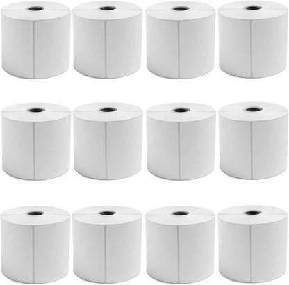 9527 Product Fanfold 4 x 6 Direct Thermal Labels White Perforated Shipping Labels, 500pcs per Stack,1 Stack