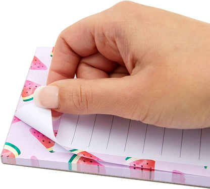 Juvale 6-Pack Magnetic Grocery List Pad for Fridge- Cute Shopping List Paper Note Pads for Refrigerator, To-Do Memos (6 Fruit Designs, 60 Sheets Each)