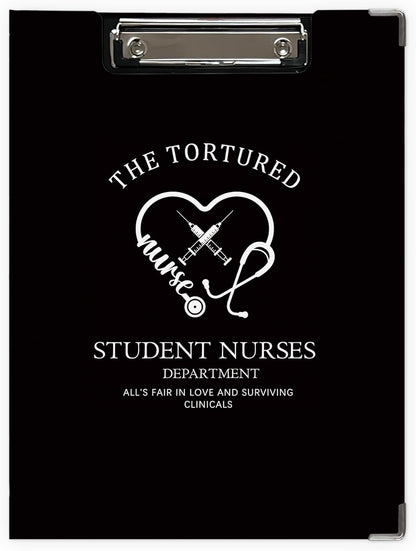 Trendy Black Leopard Print Clipboard Folio with Storage for Office Classroom, Preppy Dark Cheetah Print Padfolio with Metal Clip for Nurses Teachers Students Women Men, 12.4x9.25 in
