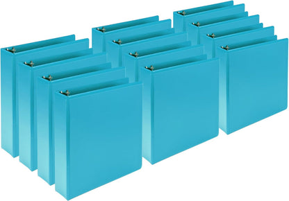 Samsill Plant-Based 2 Inch Durable Round Ring, View Binder, Eco-Friendly, USDA Certified Biobased, Single, Turquoise