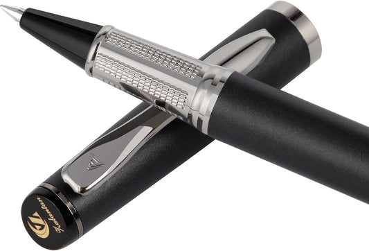 Liquid Ink Rollerball Pen,Essential Business Nice Pens,Metal pen Smooth writing stylish design effortless writing,Luxury pens with gift case for Men & Women with 2 Refills