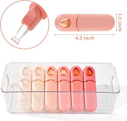Temiary 12Pcs Cute White Smooth Pull Out Tape, Easy to Use White Correction Pens, 1/5 x 236in Smooth Writing & Aesthetic Office School Supplies (Purple)