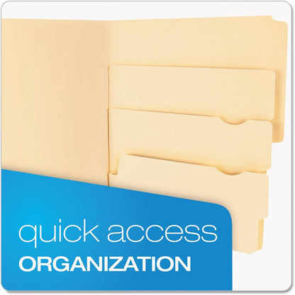 Pendaflex Divide It Up File Folders, Paper and Documents Organizer, Folder with Pockets, Manila File Organizer for School, Home and Office, Letter Size, 24/Pack (10770)
