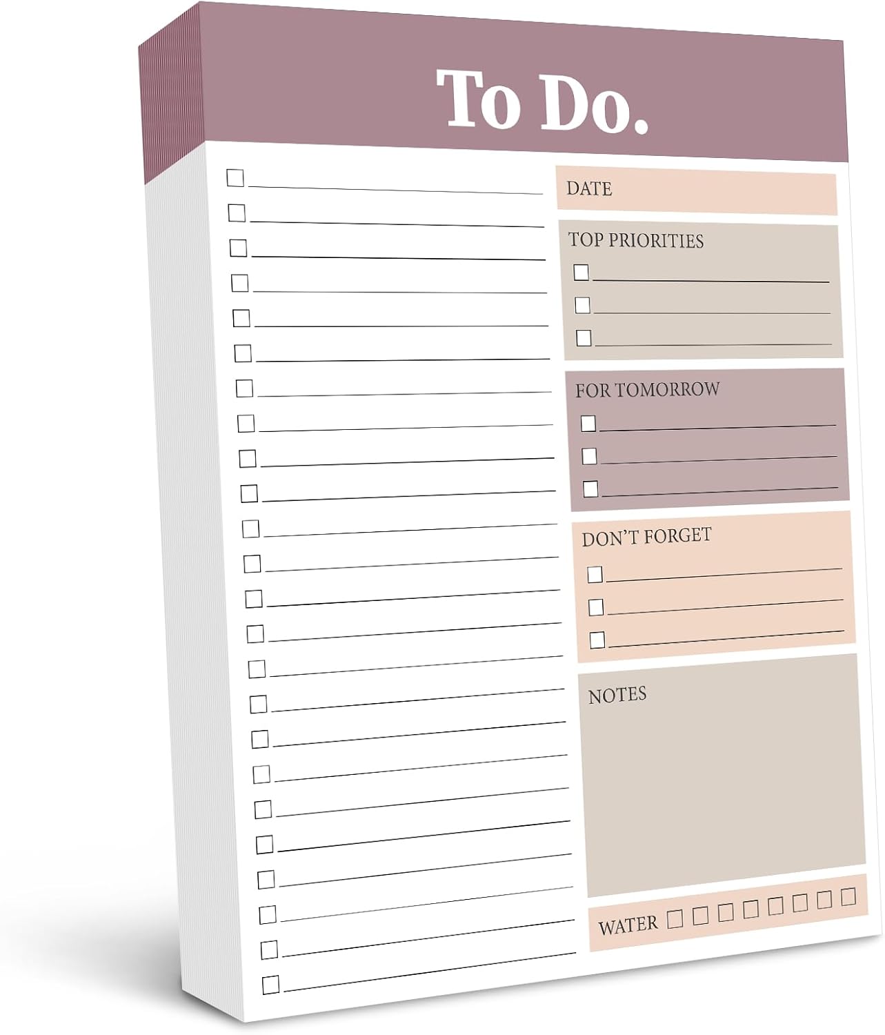 Spakon 300 Sheets Daily to Do List Notepad Notebook Library Card to Do Planner Checklist Memo Writing Pad Schedule Reminder Office Homework Planner for Task, 6" x 8(Retro,Beige)