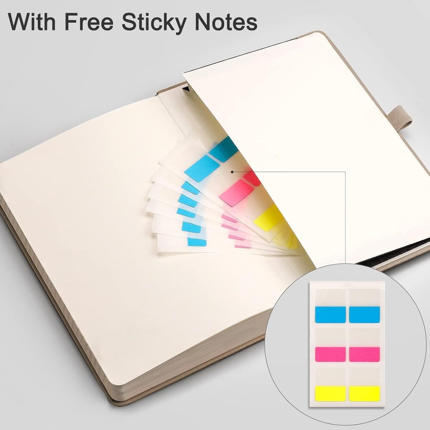 EMSHOI Graph Paper Notebook - 256 Pages A5 Graph Notebook/Journal, Hard Cover, 120gsm Thick Paper, Smooth PU Leather, Inner Pocket, 5.75'' × 8.38''-Black