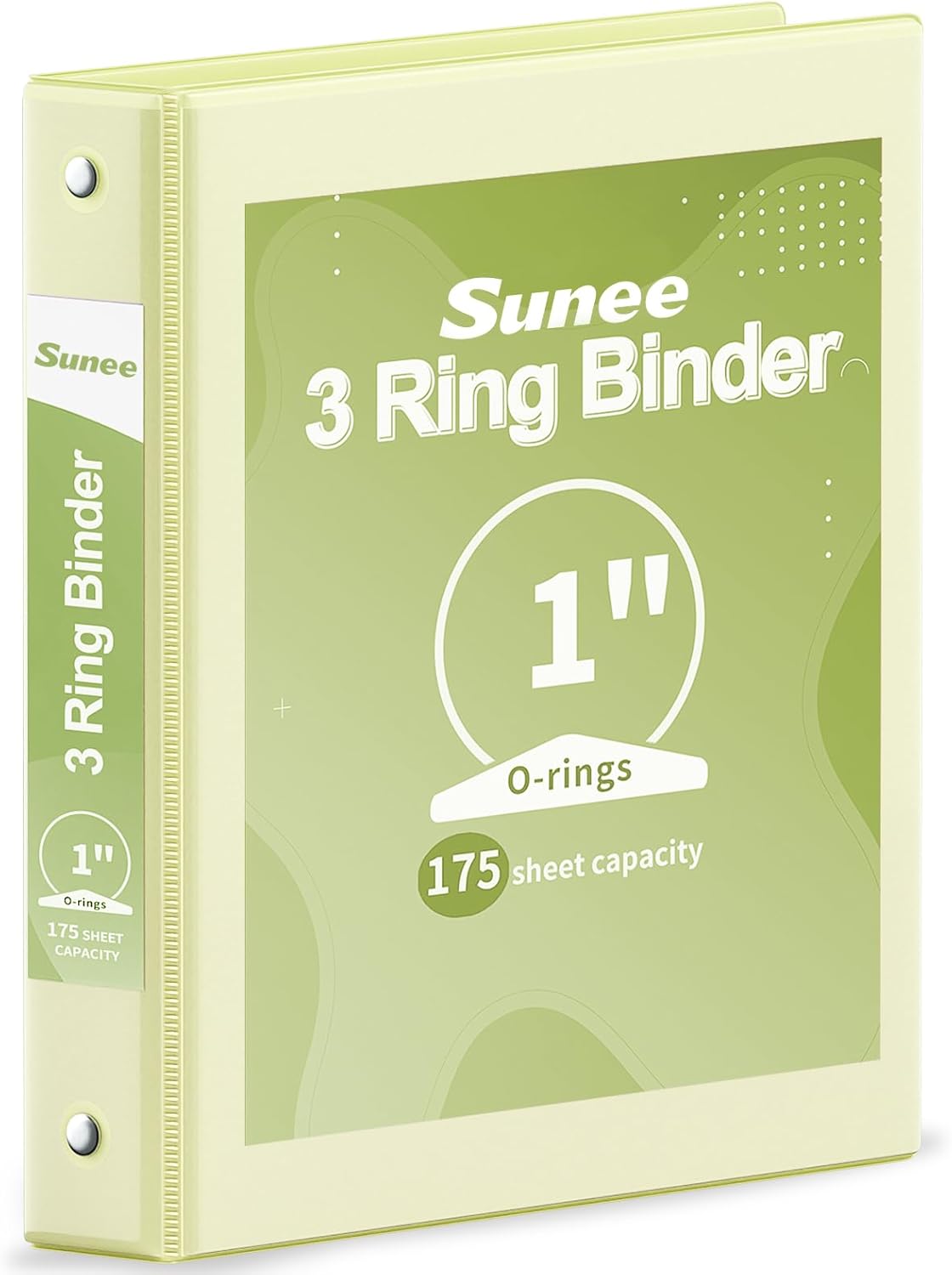 SUNEE 3 Ring Binder 3 Inch 1 Pack, Clear View Binder Three Ring PVC-Free (Fit 8.5x11 Inches) for School or Office Supplies, Pink