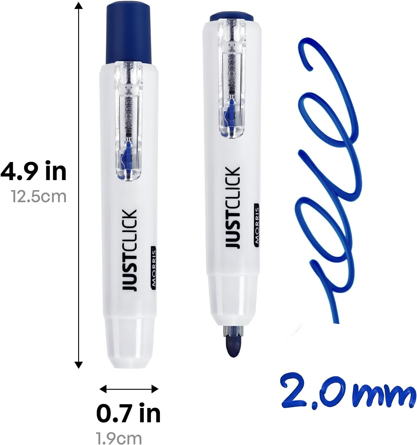 carrotez Retractable Dry Erase Markers, Click Dry Erase Whiteboard Markers, Bullet Tip, Thick Barrel, 12 Count, Black