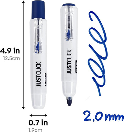 carrotez Retractable Dry Erase Markers, Click Dry Erase Whiteboard Markers, Bullet Tip, Thick Barrel, 12 Count, Black