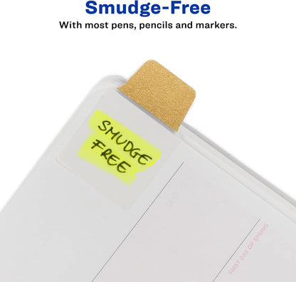 Avery Mini Ultra Tabs, 1" x 1.5", 2-Side Writable, Assorted Metallic Colors, 40 Repositionable Tabs (74785)