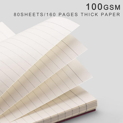 EMSHOI Dotted Journal Spiral Notebook 5.7" x 8.22" - 4 Pack 640 Pages 100gsm Thick Paper, A5 Dot Grid Notebook, Plastic Hardcover Dotted Notebook for Journaling Writing