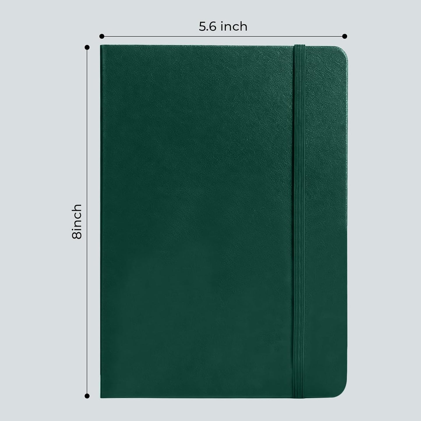 M&G Dotted Journal Notebook, 160 Pages, A5 Medium Size 5.6" x 8" for Men Women, 100GSM Thick College Ruled Paper Bullet Journal for Note Taking, Work & Office, Leather Hardcover, Green