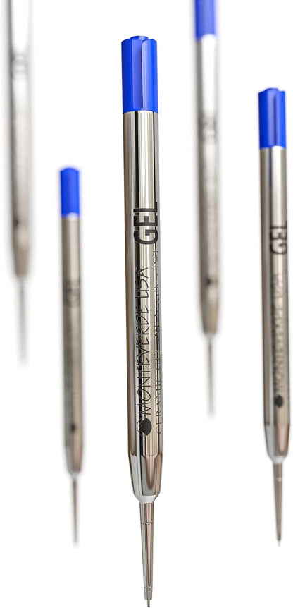 Monteverde Capless Gel Refills to Fit Parker-Style Ballpoint Pens, 0.5mm Extra Fine Needle Point, Black, 2-Pack, Smooth Writing Technology for Parker, Conklin, Schmidt, and More
