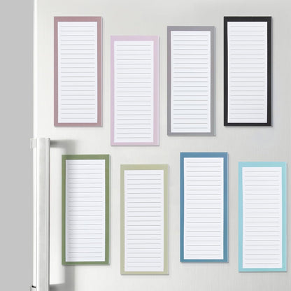 FLIPPED 4 Pack Magnetic Notepads for Refrigerator, Notepad Grocery List Large Magnet Pad for Fridge,Full Magnet Back Design Magnetic Memo Pads for Grocery List, Shopping List, to-Do List(200 Sheets)