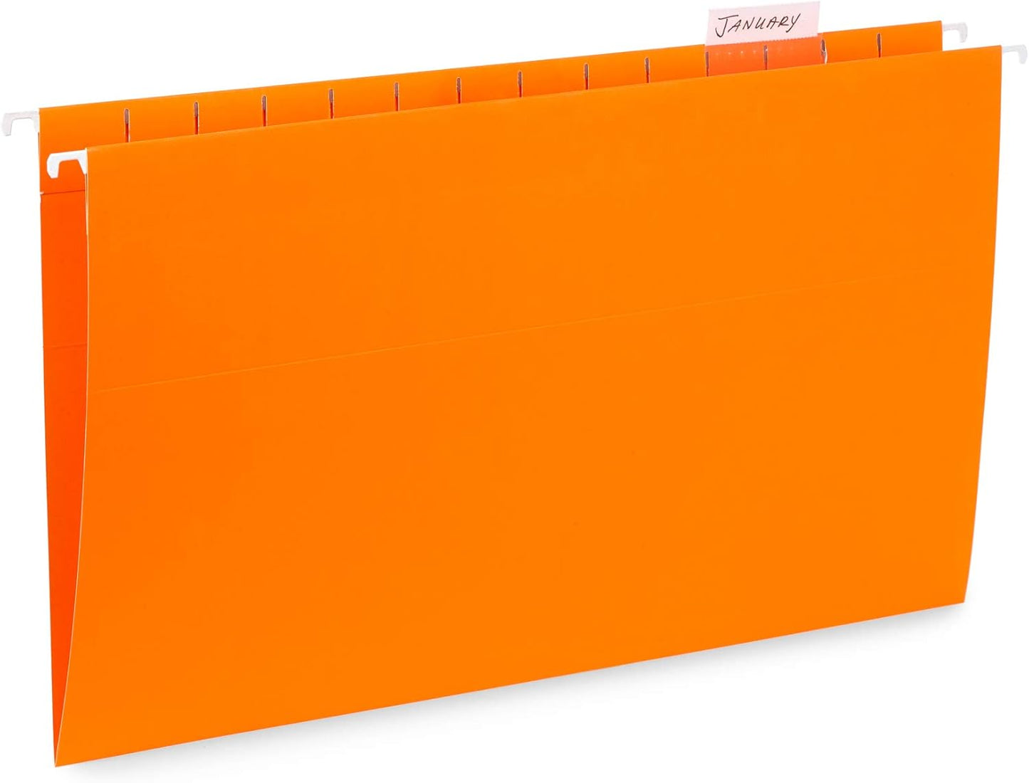 Blue Summit Supplies 50 Legal Size Hanging File Folders, 1/5 Cut Adjustable Tabs, 5 Tab Locations, Designed for Legal and Law Office File Organization, Standard Green, 50 Pack, Legal Size