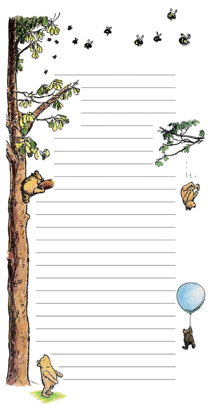 The Unemployed Philosophers Guild Winnie-The-Pooh Notepad- 65 Easy-Tear Paged Memo Desk Note Pad With 4 Alternating Page Designs, 8.25" x 4.25"