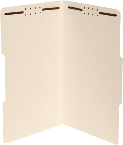Blue Summit Supplies Blue File Folders with Fasteners, File Folders Legal Size, 1/3 Cut Reinforced Tabs, Durable 2 Prongs, Designed to Organize Standard Medical or Law Files, 50 Pack