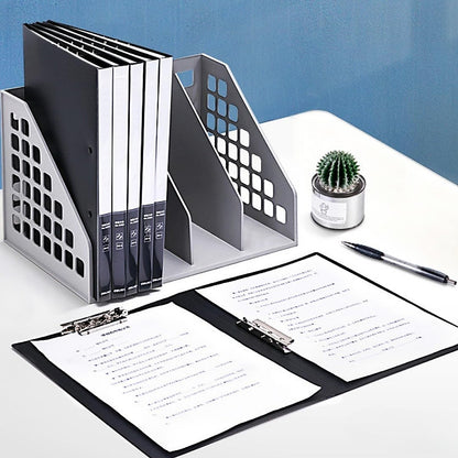 4 Pack A4 Double Strong Clips File Folder Report Cover, Punchless Binder, Clamp Binder Without Rings Office Project Folder,Documents File Folder, for Letter Size or A4 Size, 200 Sheet Capacity