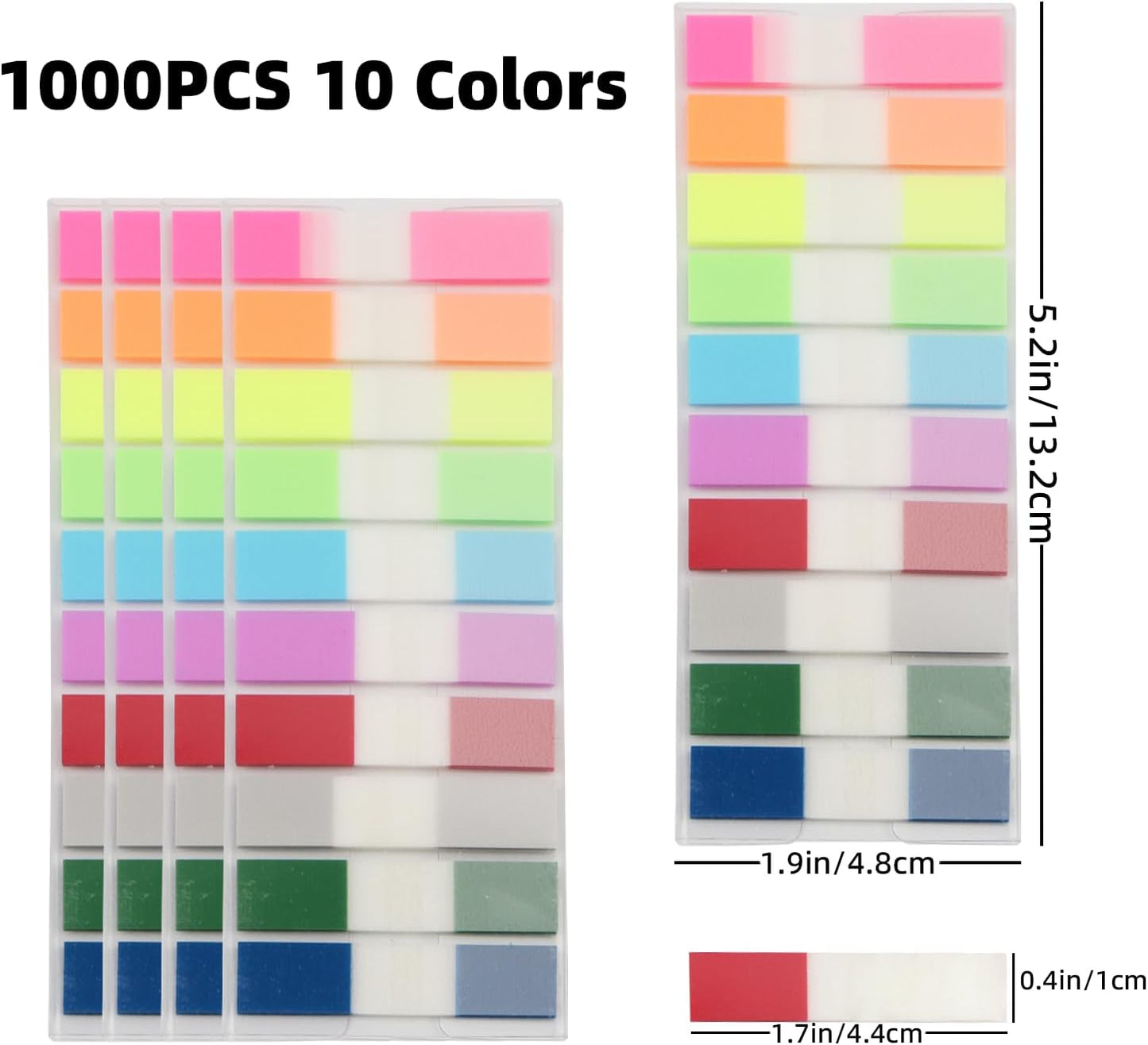 1000 Pcs Transparent Sticky Notes, Page Markers, Book Tabs, Label Stickers, Pop Up Index Flags