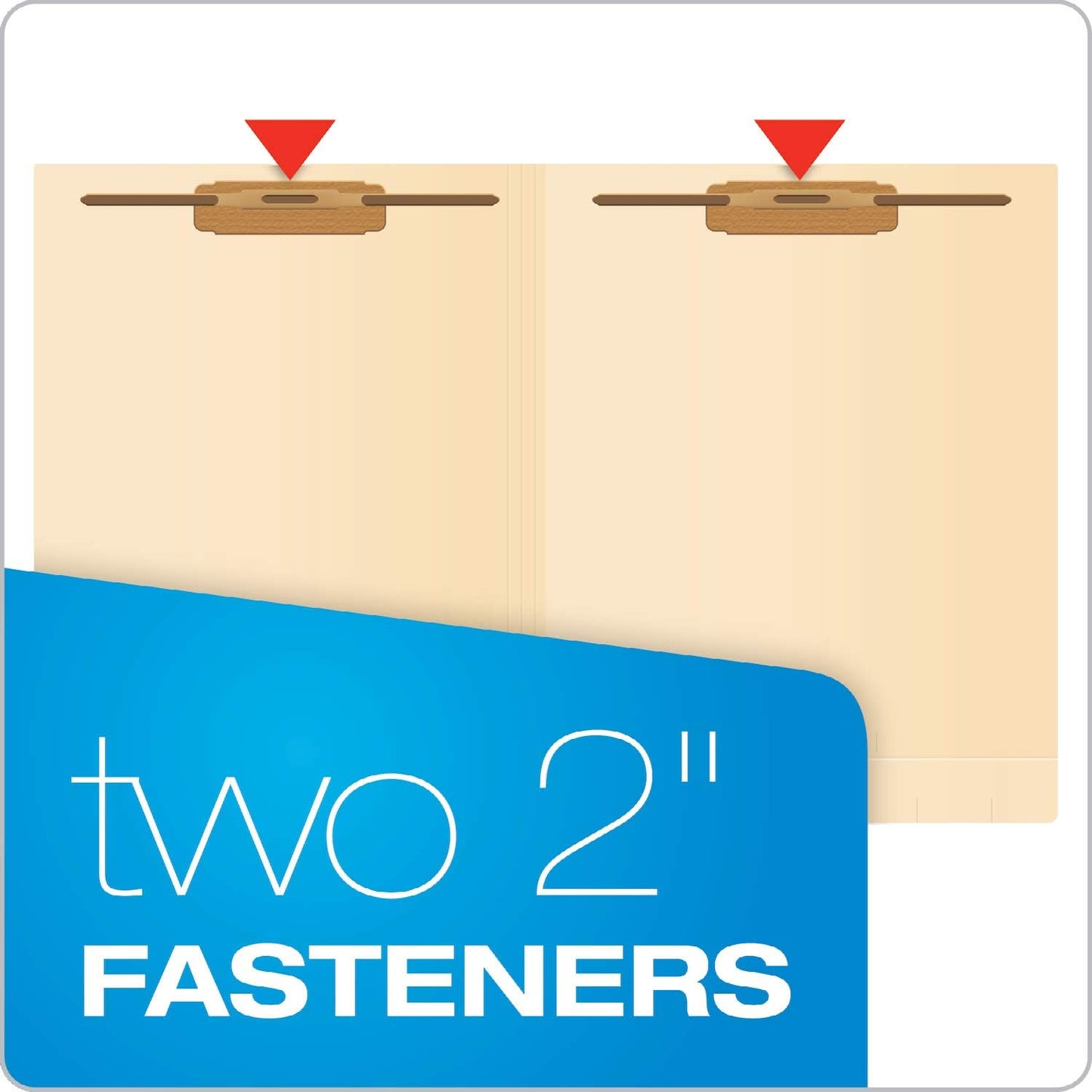 Pendaflex Manila End-Tab Fastener Folders, Letter Size, 2 Fasteners, Manila, Straight Cut, 50/BX (H10U13)
