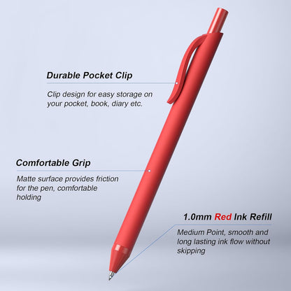 Bulk Pens - 108 Pack Black Pens 1.0MM Medium Point Ballpoint Pens, Smooth Writing No Bleed Retractable Ball Point Pen (Black)