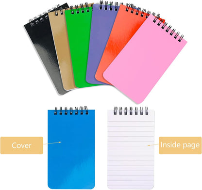 KTOJOY 8 Pack Pocket Notebook Small 3x5 Spiral Notepads With Lined Pages, Small Top Spiral Notebook Little Mini Memo Steno Note Pads for Outdoor Home Office College School