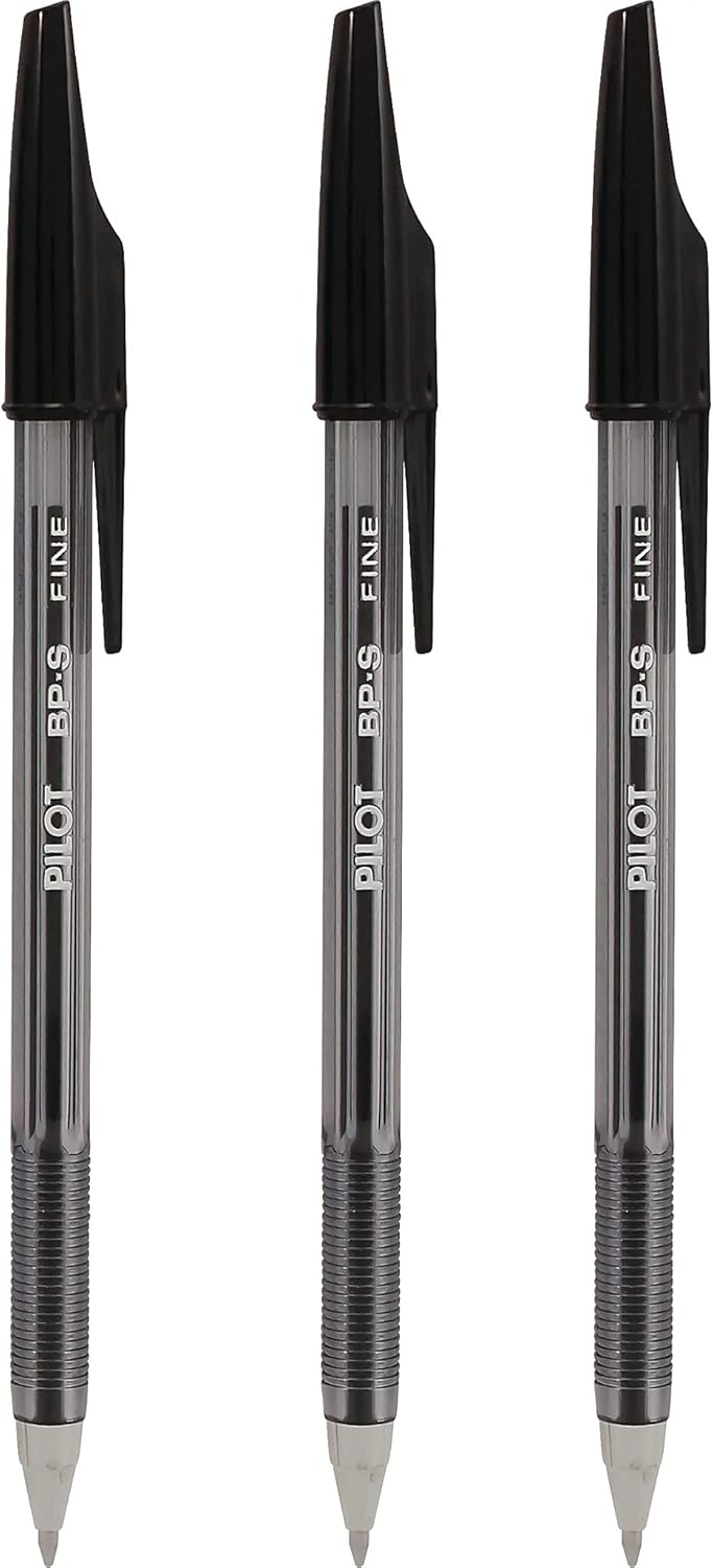 PILOT The Better Ball Point Pen Refillable Ballpoint Stick Pens, Fine Point, Blue Ink, 12-Pack (36011), Dozen Box (0.7mm - Fine)
