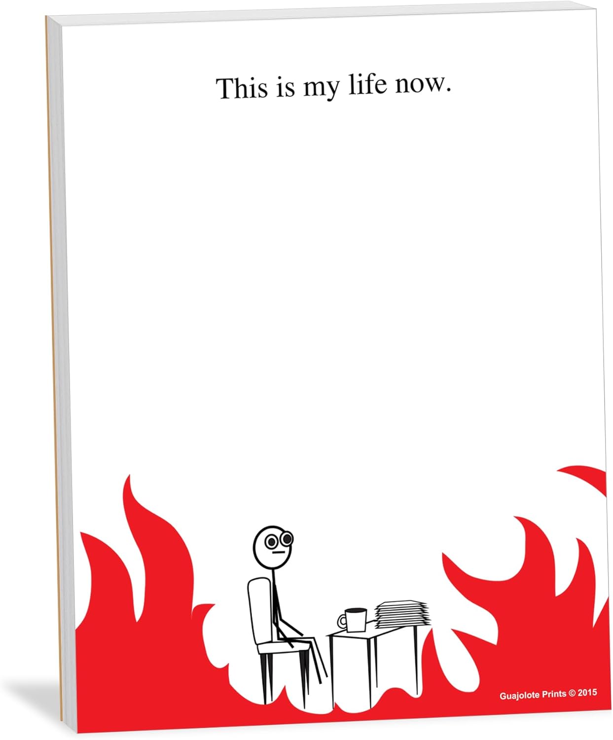 Funny Notepads (4-Pack) — Office & Work From Home Gag Gift for Coworkers or Friends — Sarcastic Desk Memo Pads — Everything Is Fine, This Is My Life Now, I Have No Idea What I’m Doing, I’m Not Even Trying Anymore