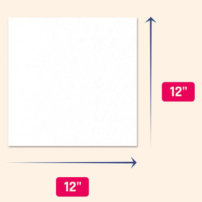 25 Pieces, (110 lb/300 gsm) - White Cardstock 12 x 12, Large Heavy Thick Card Stock Paper, Heavyweight 12x12