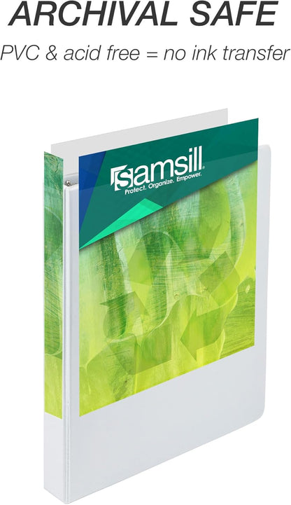 Samsill Plant-Based 3 Inch Durable D-Ring, View Binder, Eco-Friendly, USDA Certified Biobased, 4 Count, Pack of 1, Boho Assortment