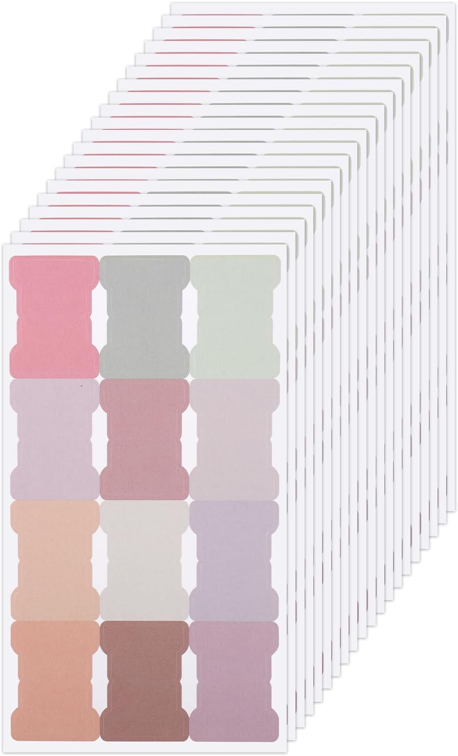 20 Sheets/240 Pieces Sticky Index Tabs, Double Sided Book Page Markers Tabs Blank Monthly Tabs Writable Sticky Notes Flags Self Adhesive Planner Stickers for Labeling (Bohemia)