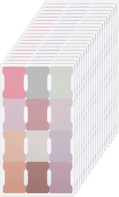 20 Sheets/240 Pieces Sticky Index Tabs, Double Sided Book Page Markers Tabs Blank Monthly Tabs Writable Sticky Notes Flags Self Adhesive Planner Stickers for Labeling (Bohemia)