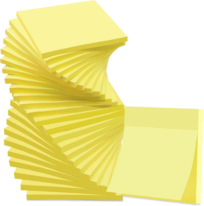 (24 Pack) Sticky Notes 3x3 in Post, 12 Bright Colors Sticky Note Self-Stick Notes Pads,Strong Adhesive, Easy to Post for Home, Office, Notebook