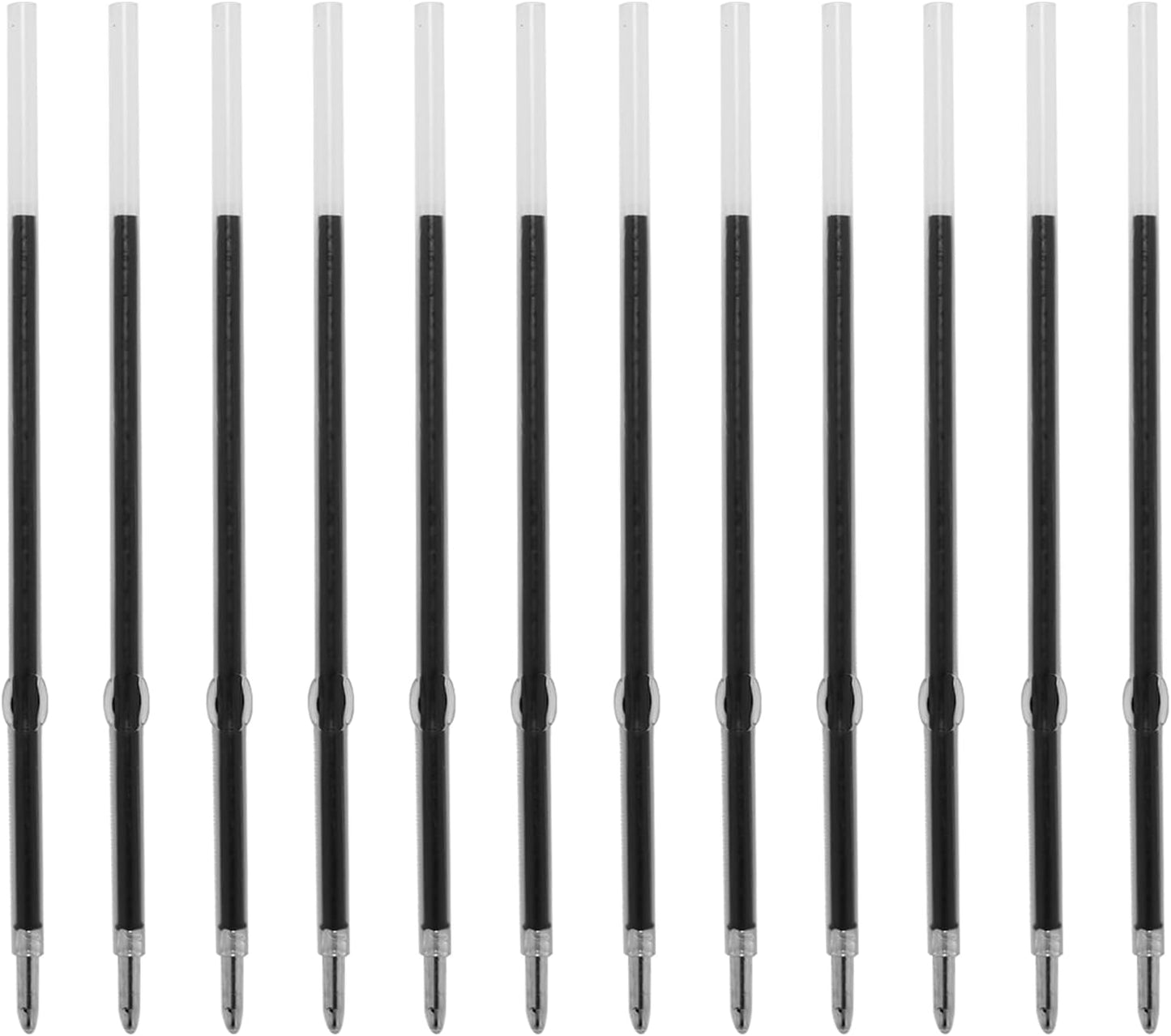 3.86 inch Black Ink Pen Refills for Pens with Stylus Tips, 1 mm Medium Point (12 Pack,Black)
