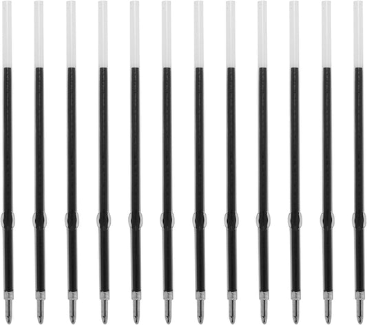 3.86 inch Black Ink Pen Refills for Pens with Stylus Tips, 1 mm Medium Point (12 Pack,Black)