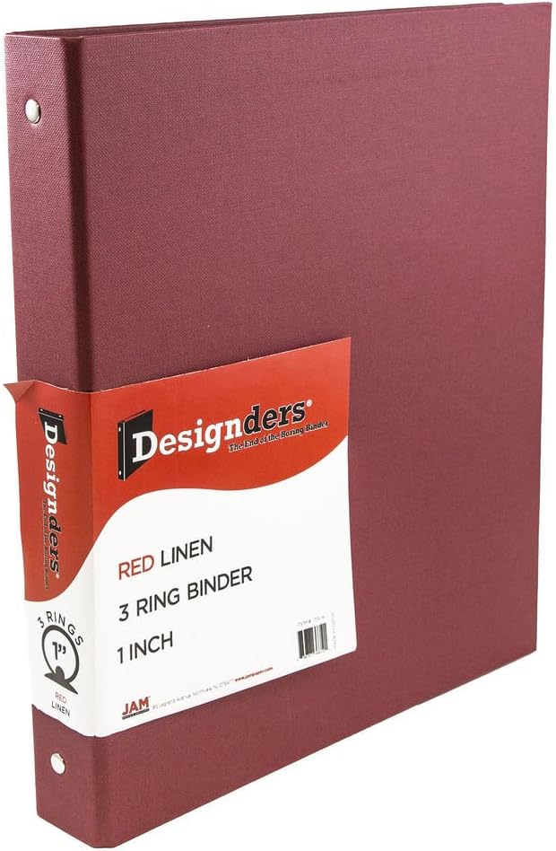 JAM PAPER Plastic 0.75 inch Binder - Clear 3 Ring Binder - Sold Individually