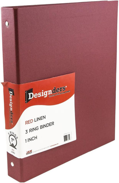 JAM PAPER Plastic 0.75 inch Binder - Clear 3 Ring Binder - Sold Individually