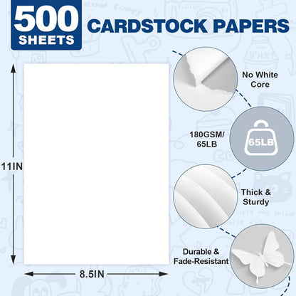 TUXIYA 300 Sheets Black Cardstock Paper,8.5 x 11 Inch Cardstock Paper,180 GSM/65LB Card Stock Printer Paper for Art,Invitations,DIY Cards,Watercolor & Craft Projects